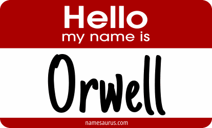 Hello my name is Orwell png download