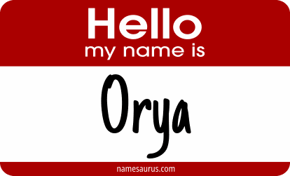 Hello my name is Orya png download