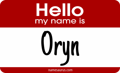 Hello my name is Oryn png download