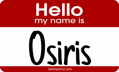 Hello my name is Osiris png download