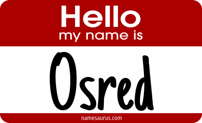 Hello my name is Osred png download