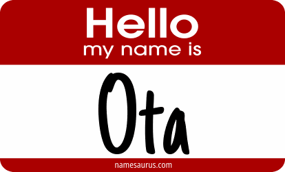Hello my name is Ota png download