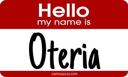 Hello my name is Oteria png download