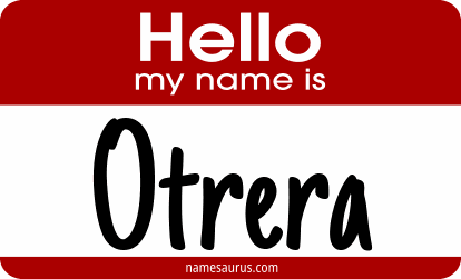 Hello my name is Otrera png download