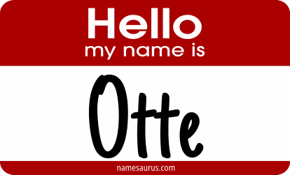Hello my name is Otte png download