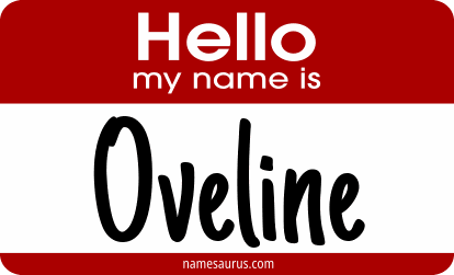 Hello my name is Oveline png download