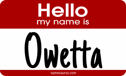 Hello my name is Owetta png download