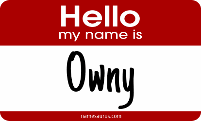Hello my name is Owny png download