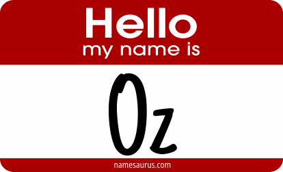 Hello my name is Oz png download
