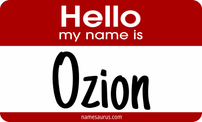 Hello my name is Ozion png download