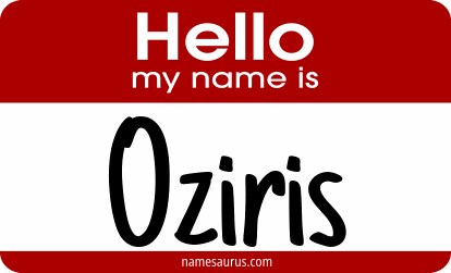 Hello my name is Oziris png download