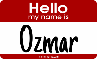 Hello my name is Ozmar png download