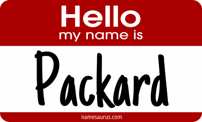 Hello my name is Packard png download