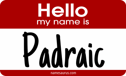 Hello my name is Padraic png download