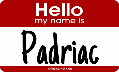 Hello my name is Padriac png download