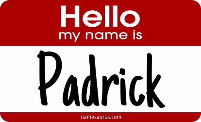 Hello my name is Padrick png download