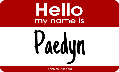 Hello my name is Paedyn png download