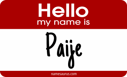 Hello my name is Paije png download
