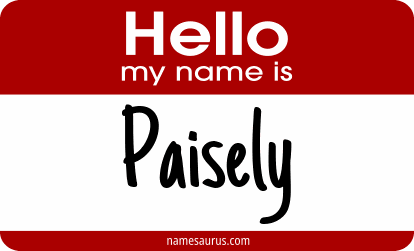 Hello my name is Paisely png download