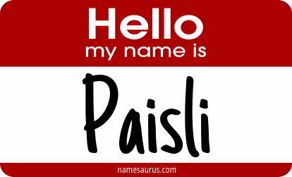 Hello my name is Paisli png download