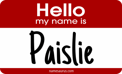 Hello my name is Paislie png download