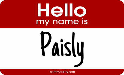 Hello my name is Paisly png download