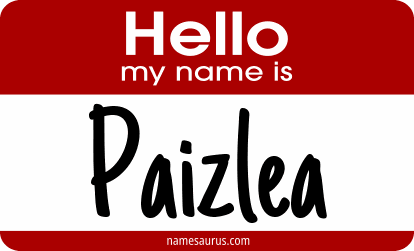 Hello my name is Paizlea png download