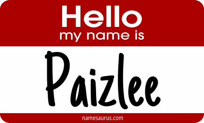 Hello my name is Paizlee png download