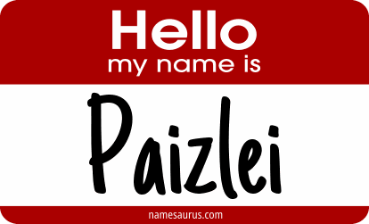 Hello my name is Paizlei png download