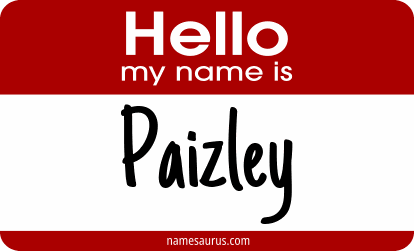 Hello my name is Paizley png download