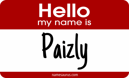 Hello my name is Paizly png download
