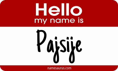 Hello my name is Pajsije png download
