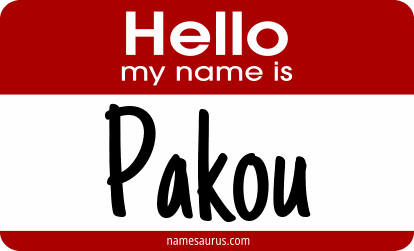 Hello my name is Pakou png download