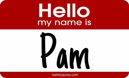 Hello my name is Pam png download