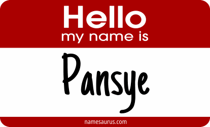 Hello my name is Pansye png download