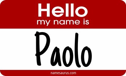 Hello my name is Paolo png download