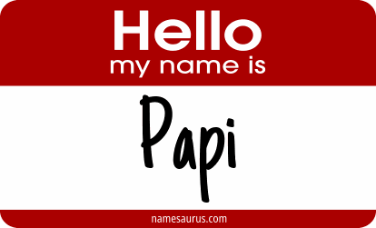 Hello my name is Papi png download
