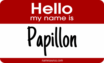 Hello my name is Papillon png download