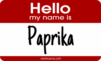 Hello my name is Paprika png download