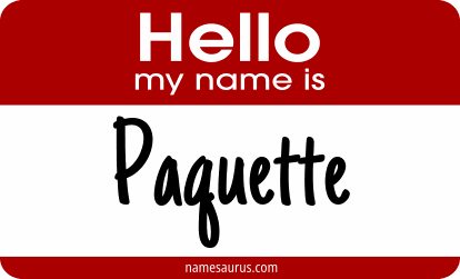 Hello my name is Paquette png download