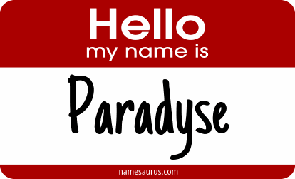 Hello my name is Paradyse png download