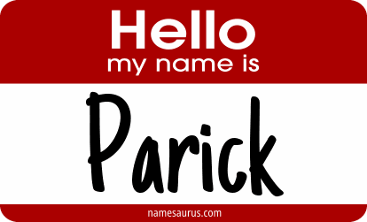 Hello my name is Parick png download