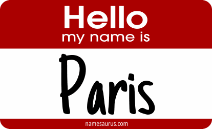 Hello my name is Paris png download