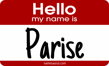 Hello my name is Parise png download