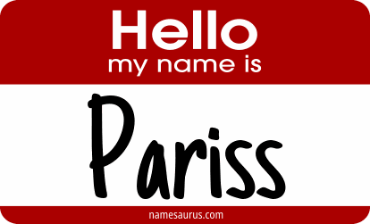 Hello my name is Pariss png download