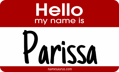 Hello my name is Parissa png download