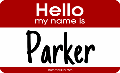 Hello my name is Parker png download