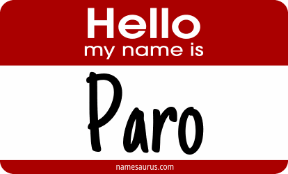 Hello my name is Paro png download