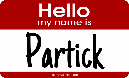 Hello my name is Partick png download