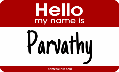 Hello my name is Parvathy png download